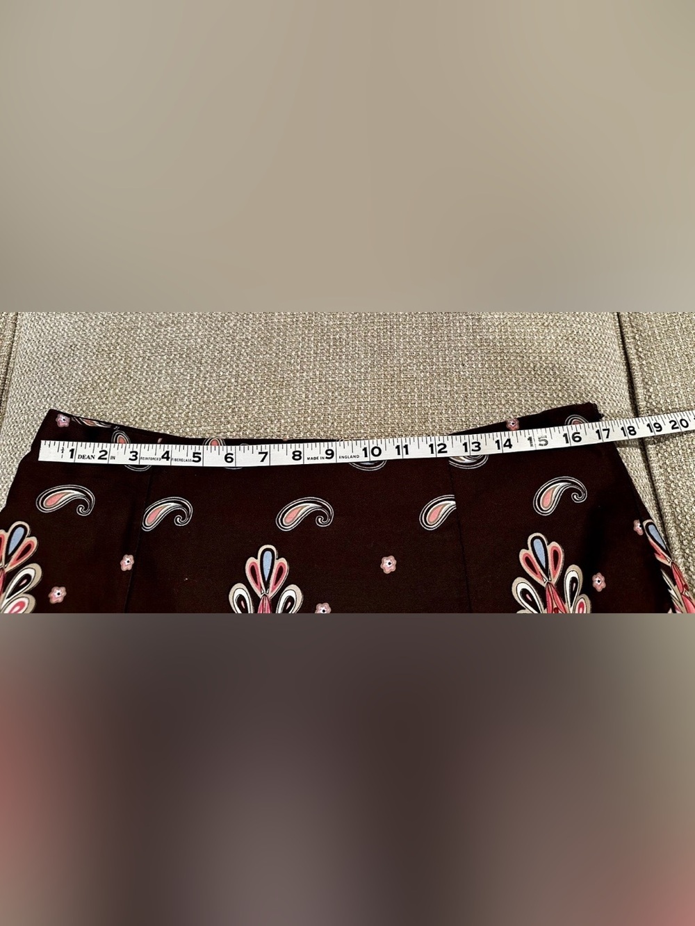 Lane Bryant Brown & Pink Paisley Circle Skirt Sz 14,Whimsigoth Swing era 50s - Picture 5 of 6